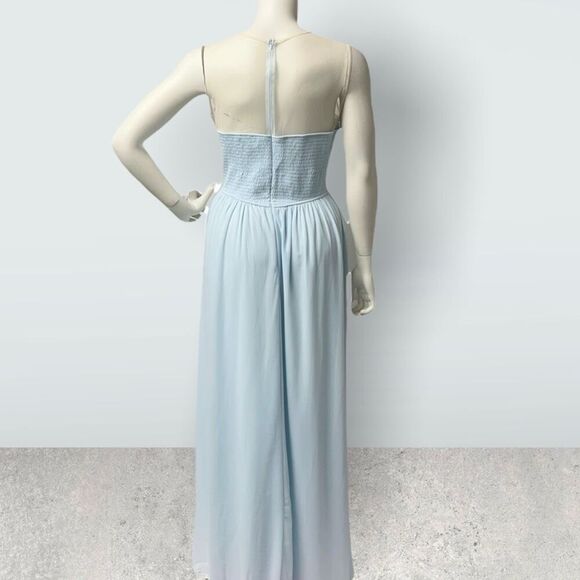 Maniju Light Blue Lace & Mesh Top Prom Formal Gown Sz 3X NWOT - Picture 4 of 10